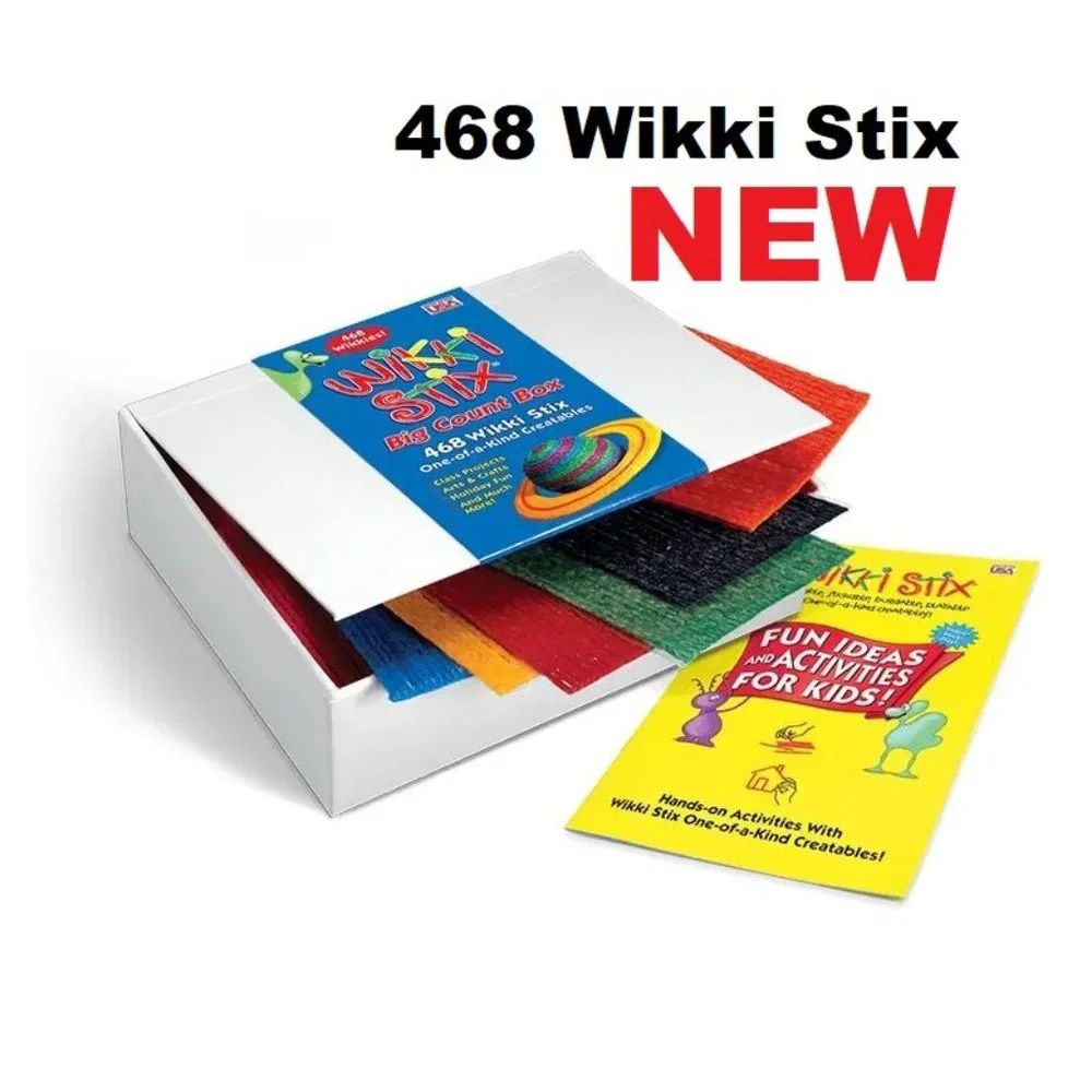 NEW 468 Wikki Stix in 13 Colors Arts and Crafts Supplies Kit Wax  Brand ne